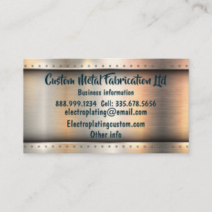 Carte De Visite Fabrication de métal sur mesure.Ltd