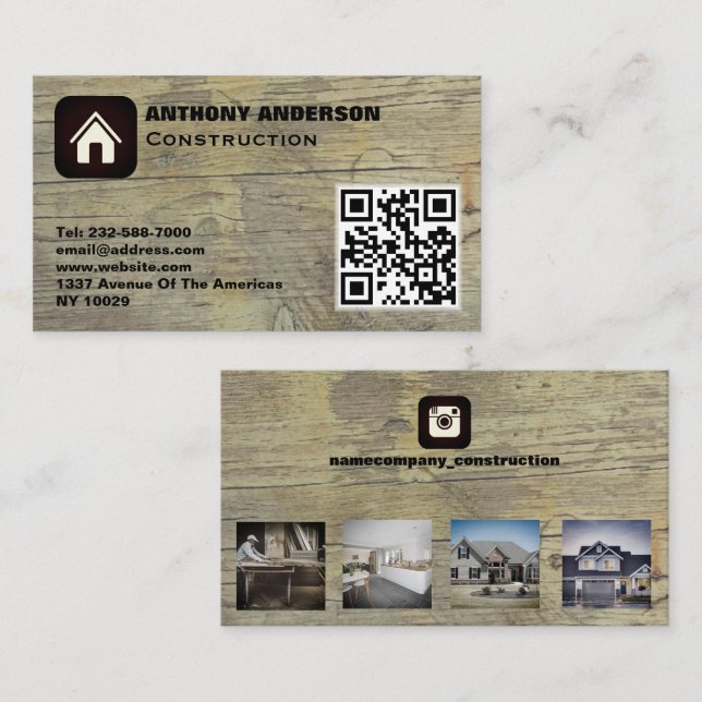 Carte De Visite Fabrication de meubles sur mesure  (Devant / Derrière)