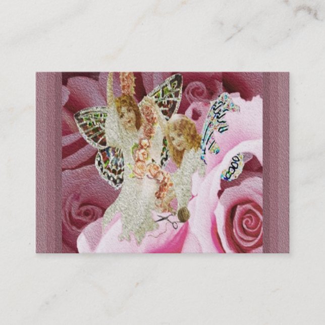 Carte De Visite Fabrication des colliers roses (Devant)