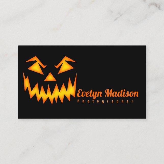 Carte De Visite Face d'Halloween effrayante y567 (Devant)