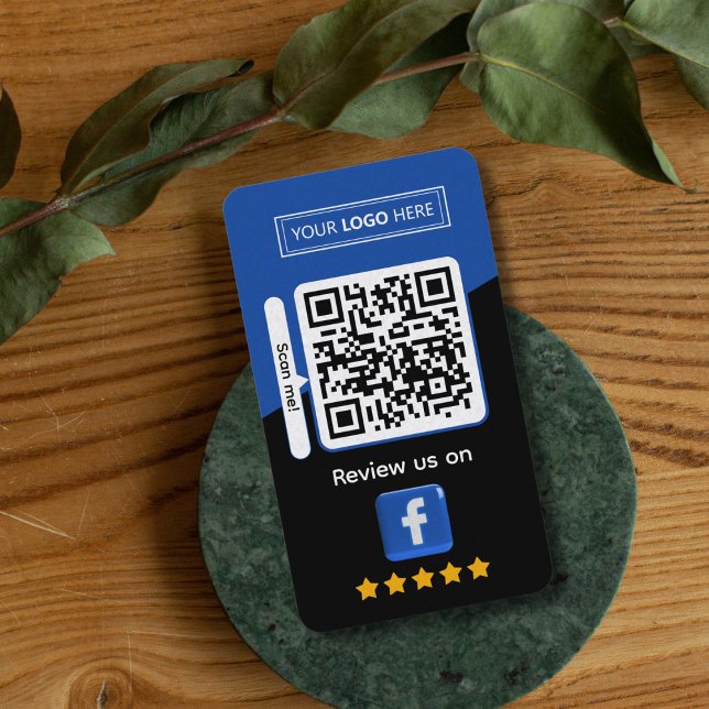 Carte De Visite Facebook Business Review avec code QR (Facebook small business review
)