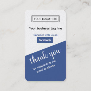 Carte De Visite Facebook Business Review avec code QR
