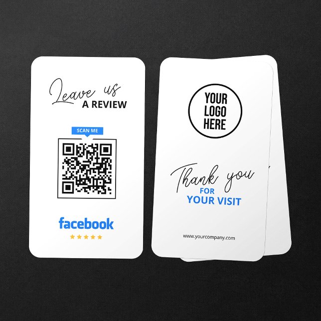 Carte De Visite Facebook Commentaires QR Code Business Review Link (Créateur téléchargé)