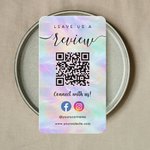 Carte De Visite Facebook Instagram Stylish Opal Laissons-Nous Un A