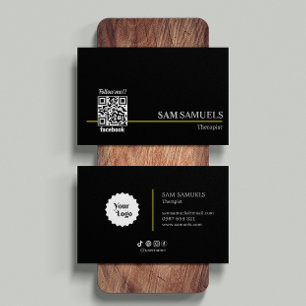 Carte De Visite Facebook Suivez-nous Qr Code Logo d'entreprise