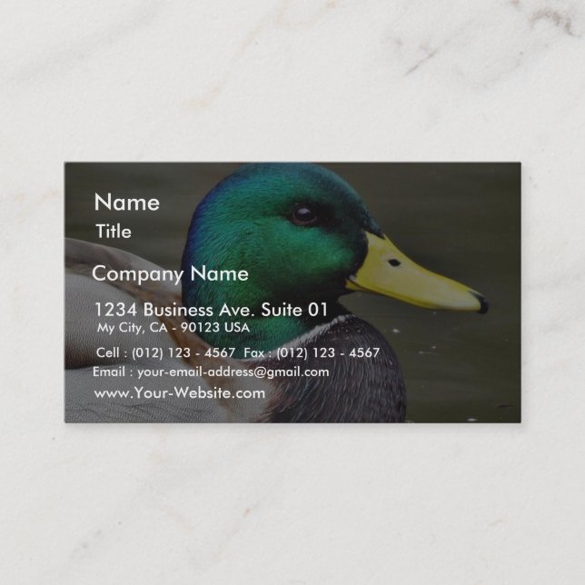 Carte De Visite Factures de canards (Devant)