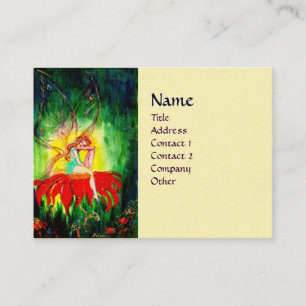 CARTE DE VISITE FAIRY DREAMING SUR LA FLEURS