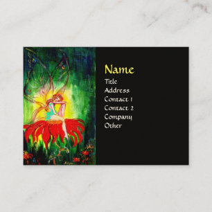 CARTE DE VISITE FAIRY DREAMING SUR LA FLEURS