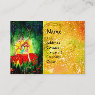 CARTE DE VISITE FAIRY DREAMING SUR LA FLEURS