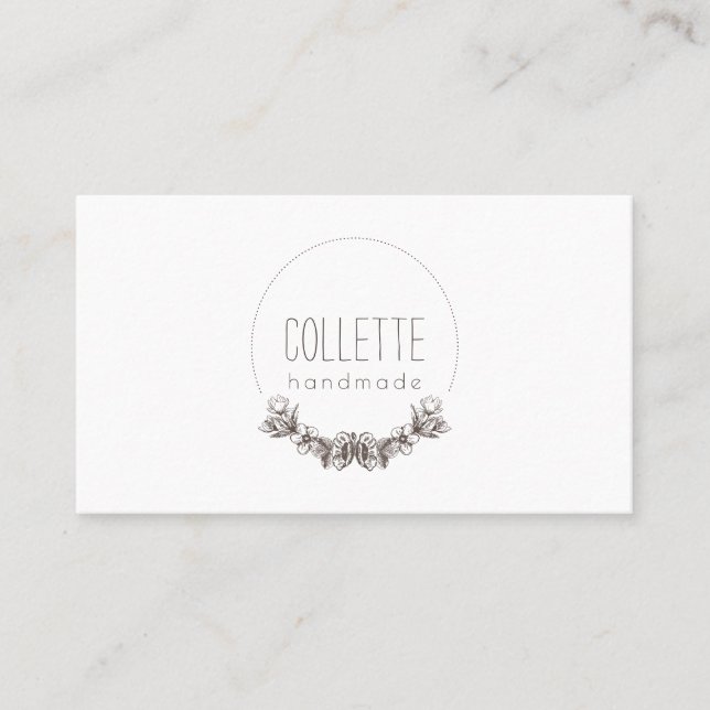 Carte De Visite Fait à la main par logo (Devant)