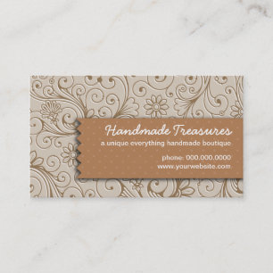 Carte De Visite Fait main floral de Crafters