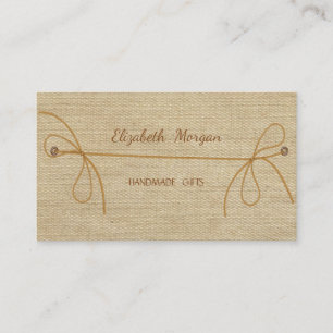Carte De Visite Fait main Simple Rustique