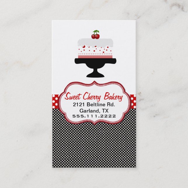 Carte de visite fait sur commande de boulangerie (Devant)