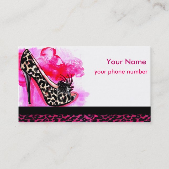 Carte de visite fait sur commande de chaussure (Devant)