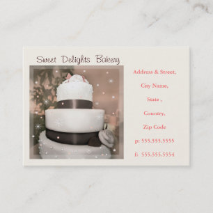 Carte de visite fait sur commande de gâteaux de