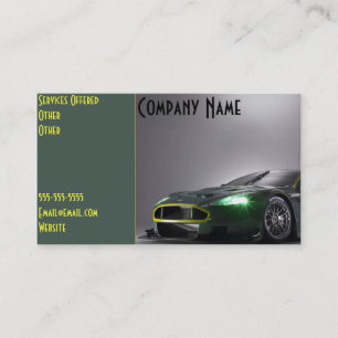 Carte de visite fait sur commande de voiture