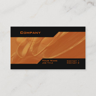 Carte de visite fait sur commande orange