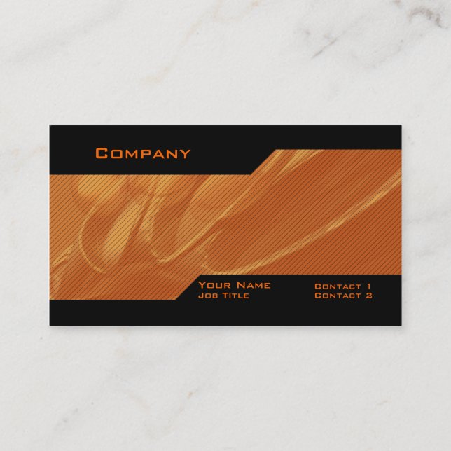 Carte de visite fait sur commande orange (Devant)