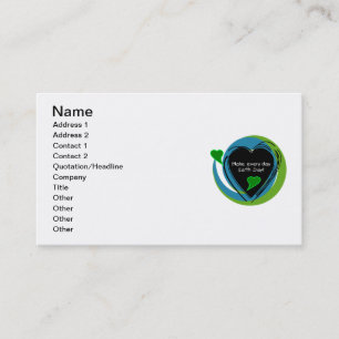 Carte De Visite Faites chaque jour de la terre de jour