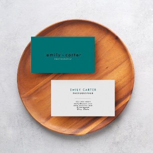 Carte De Visite Faites votre marque : minimaliste moderne Turquois