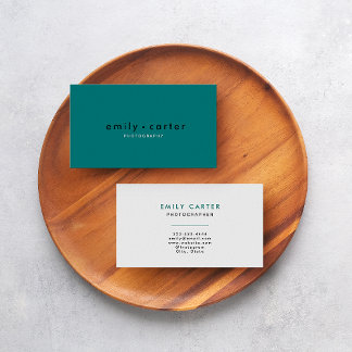 Carte De Visite Faites votre marque : minimaliste moderne Turquois