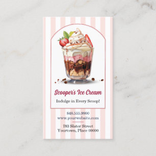 Carte De Visite Faites votre propre crème glacée dimanche fête d'a