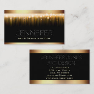 Carte De Visite Fancy Bright Golden Light Moderne Stylé Artsy