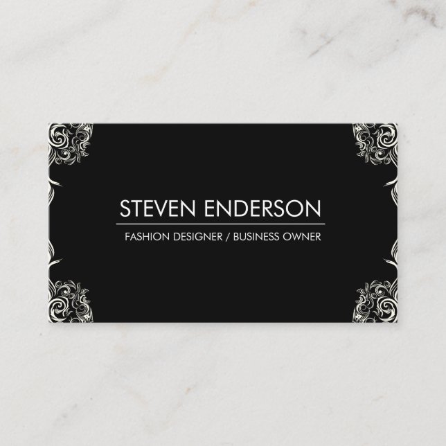 Carte De Visite Fancy Corners Fashion Designer (Devant)