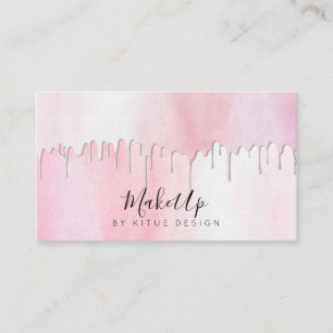 Carte De Visite Fard à joues aquarelle rose Glam Makeup Mode