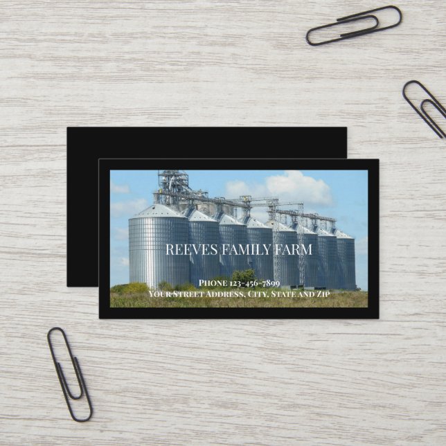 Carte De Visite Farm Farmer Agricultural Business Cards (Devant/Arrière en situation)