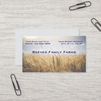 Carte De Visite Farmer Wheat Farm Agricultural Business Cards
