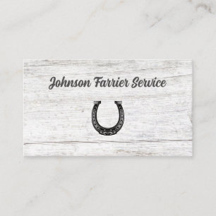 Carte De Visite Farrier Horseshoe Service Bois
