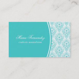 Carte de visite fascinant rayonnant, turquoise