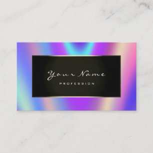 Carte De Visite Fashion Blogger encadré noir cadre violet fluoresc