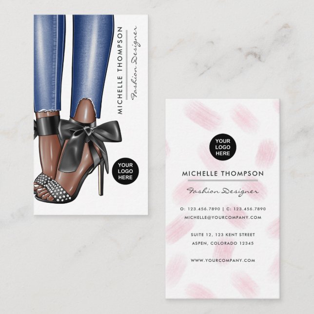 Carte De Visite Fashion Designer (Devant / Derrière)