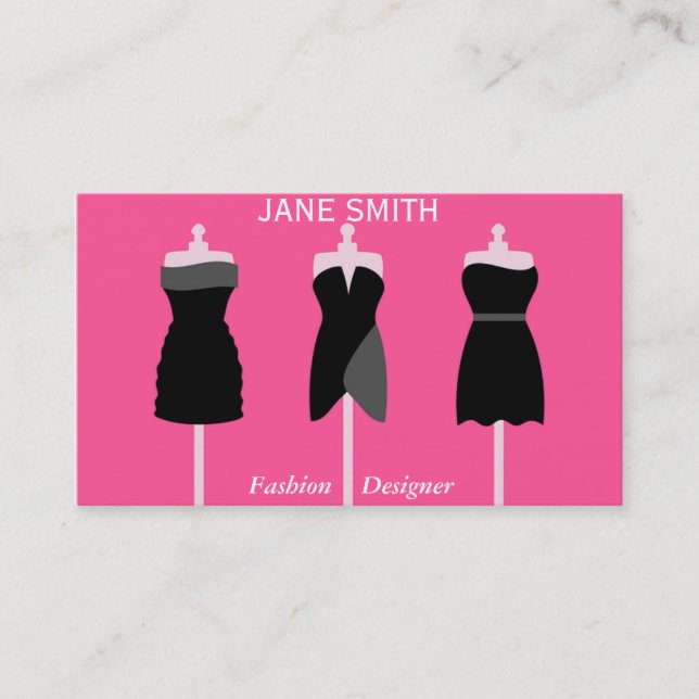 Carte De Visite Fashion Designer, couturier professionnel (Devant)