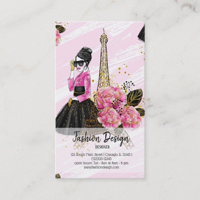 Carte De Visite Fashion girly (Devant)