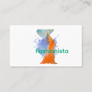 Carte De Visite Fashionista latine avec chapeau