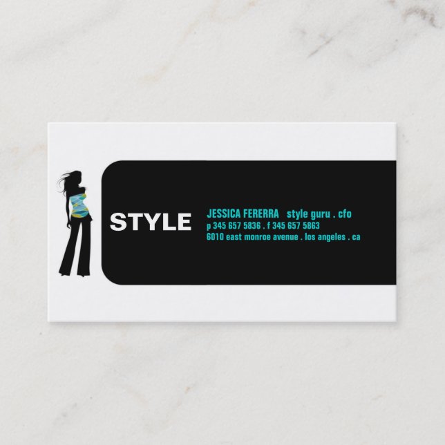 Carte de visite fashioniste (Devant)