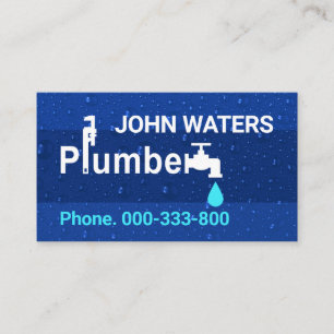 Carte De Visite Faucet Fusionnant Dans Les Bleues