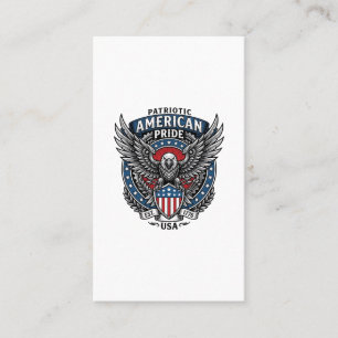 Carte De Visite Faucon de bataille patriotique Aigle patriotique e
