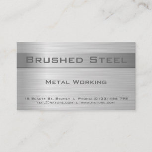 Carte De Visite Faux Brushed Steel Business Card