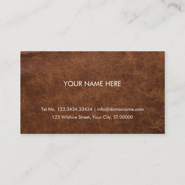 Carte De Visite Faux Cuir Brown (Devant)