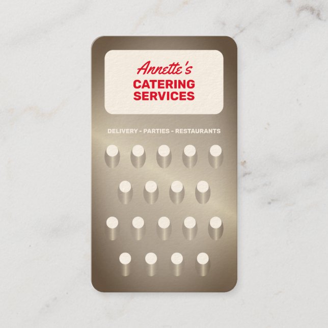 Carte De Visite Faux de cuisine râpe alimentaire vintage (Devant)