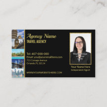 Faux Gold Black Agent de voyage photo