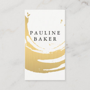 Carte De Visite Faux Gold brossé