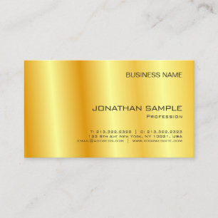 Carte De Visite Faux Gold Elegant Company Simple Modèle Modern