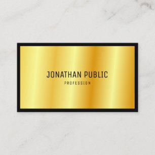Carte De Visite Faux Gold Elegant Professionnel Modèle moderne