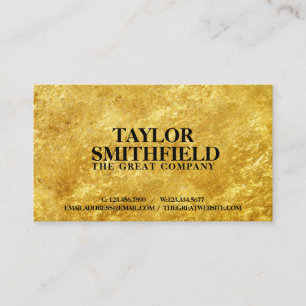 Carte de visite Faux Gold Foil