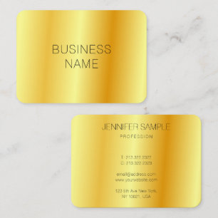 Carte De Visite Faux Gold Metallo Look Moderne Glamor Corporate